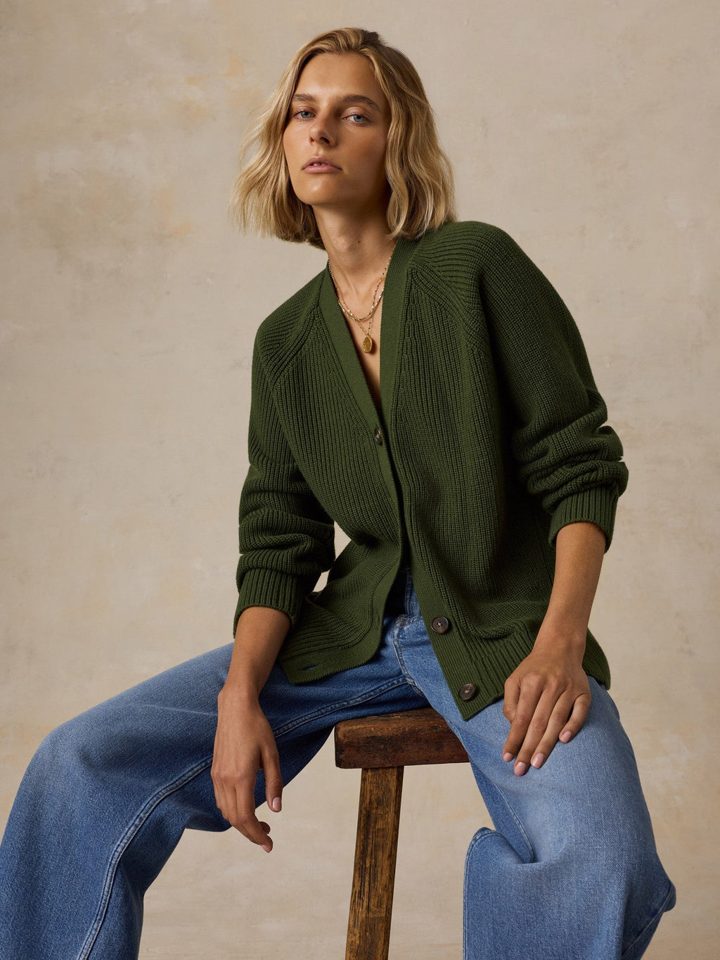 Northshore Cardigan - Deep Green