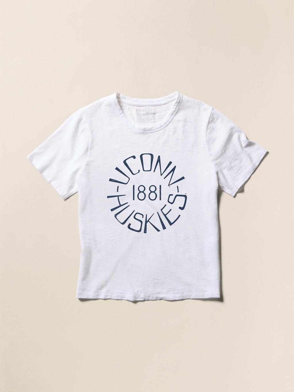 University of Connecticut Sunwashed Regenerative Tee - White