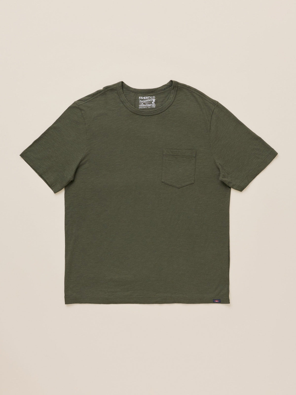 Sunwashed Regenerative Pocket Tee - Forest Grove