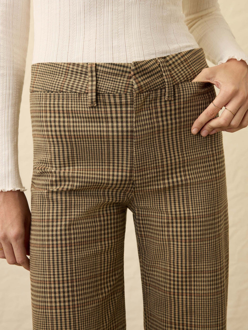 Twill Tide Slim Straight Pant - Wildwood Plaid