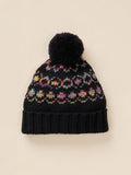 Harbor Lights Fairisle Pom Beanie - Black Multi