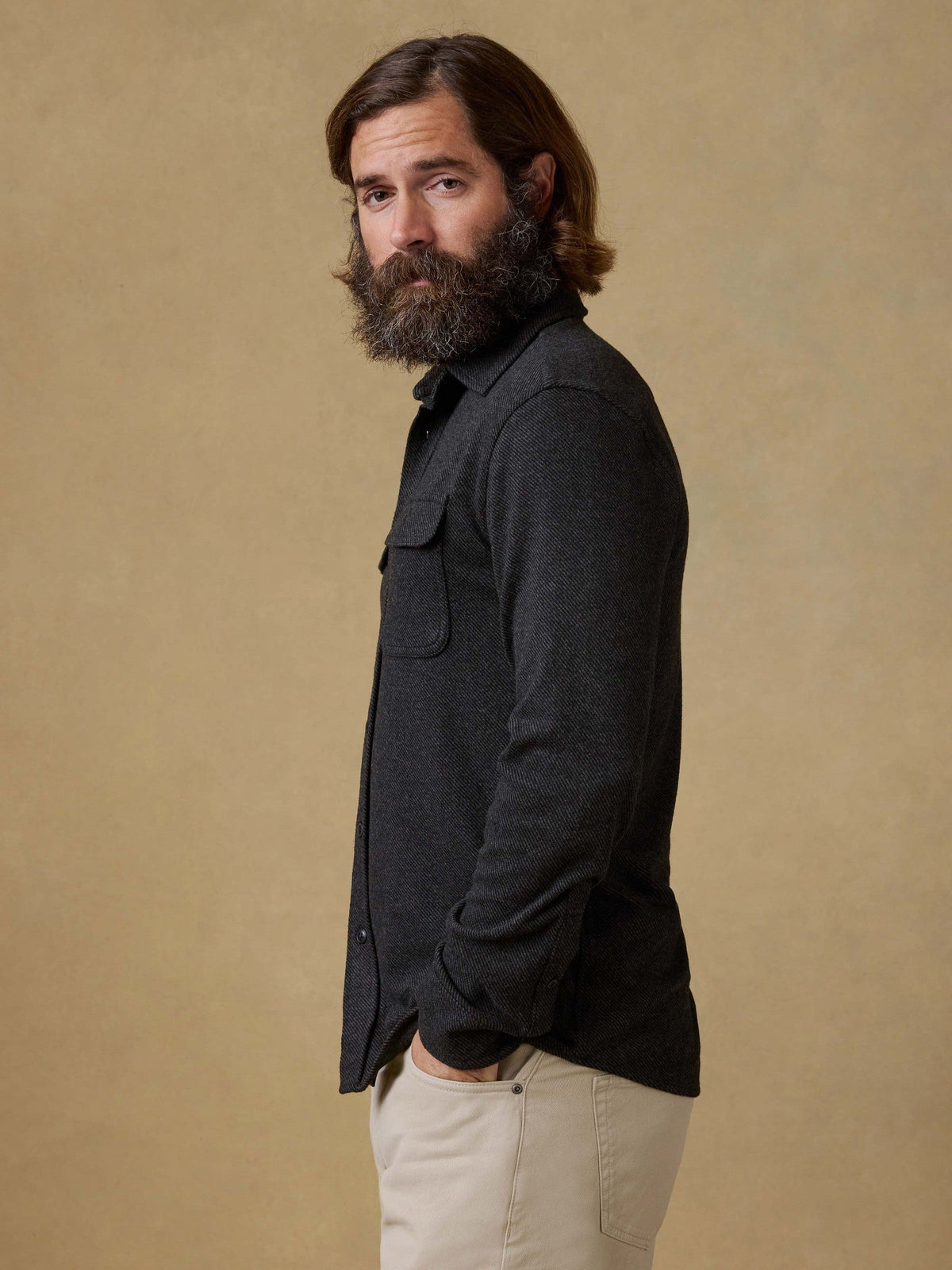 Legend Sweater Shirt - Heathered Black Twill