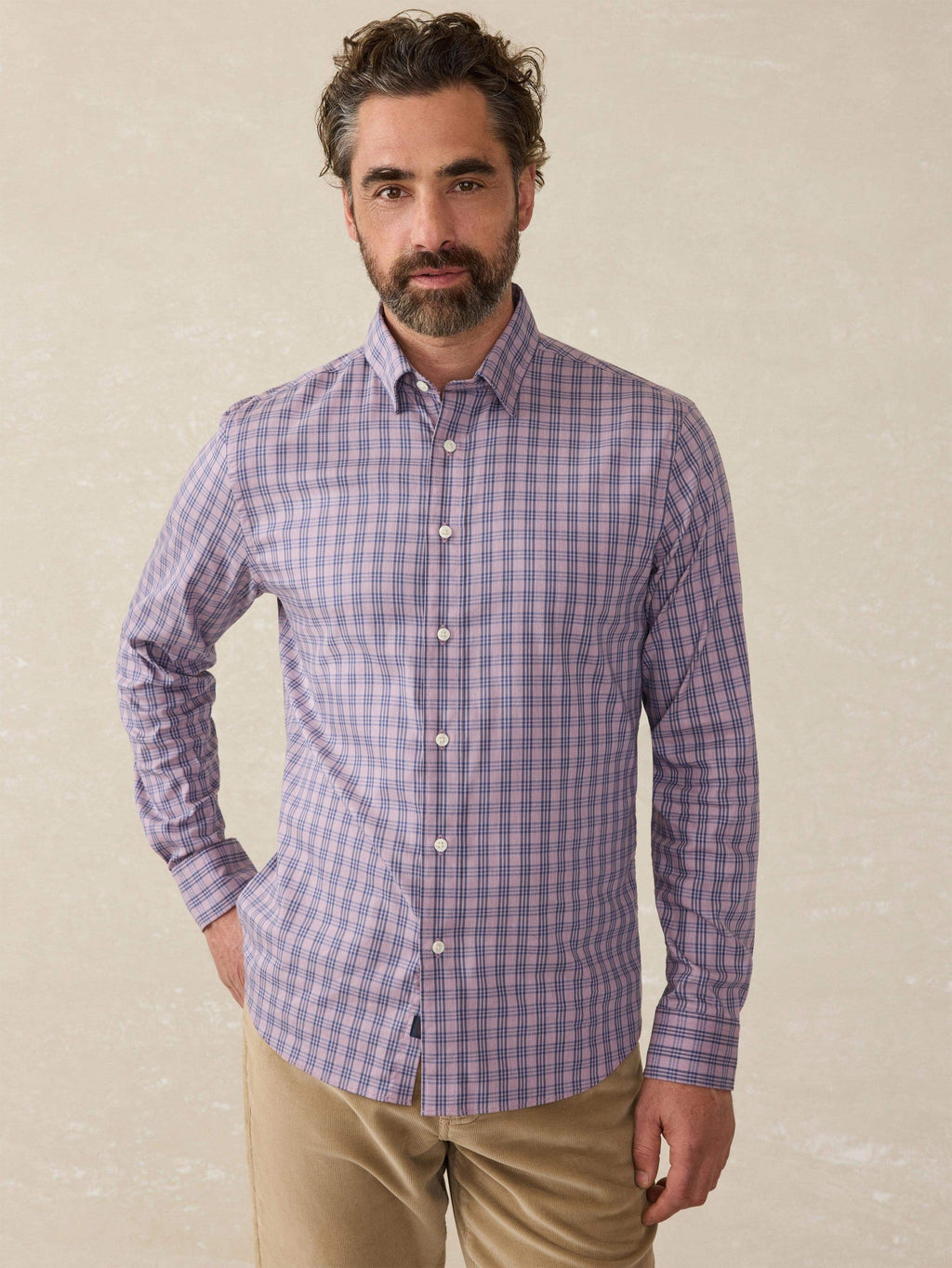 The Movement Shirt - Berry Skies Check