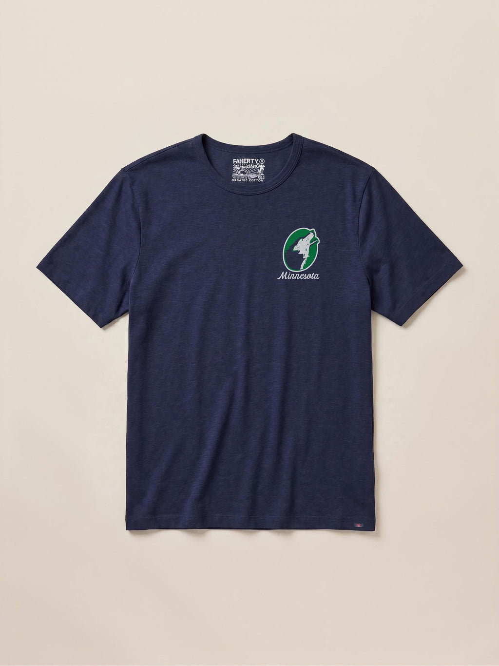 Minnesota Timberwolves Sunwashed Regenerative Tee - Lighthouse Navy