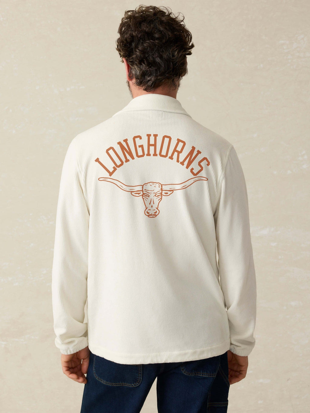 University of Texas Corduroy Coaches Jacket - White