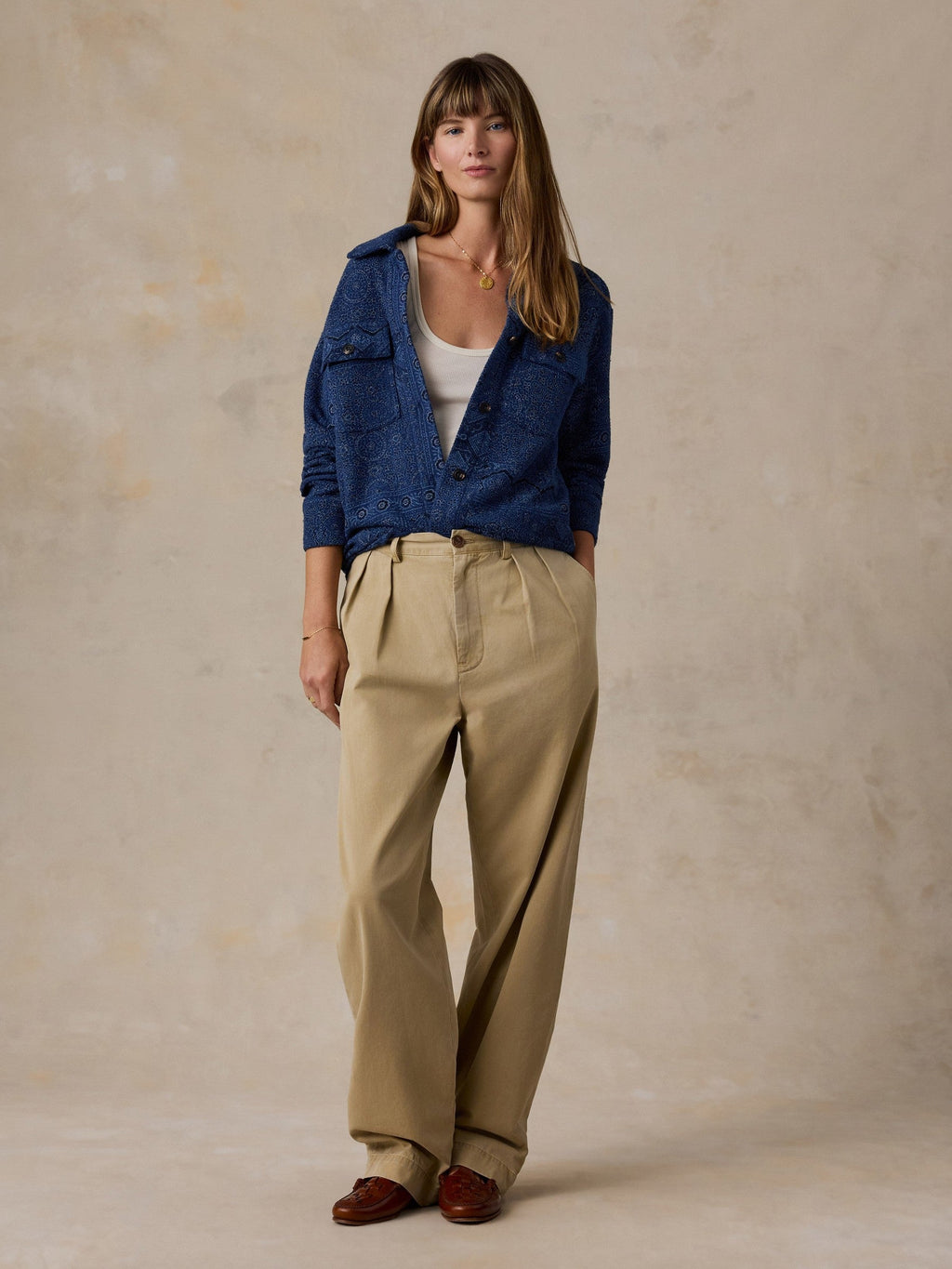 Twill Terry Shirt Jacket - Bayshore Bandana