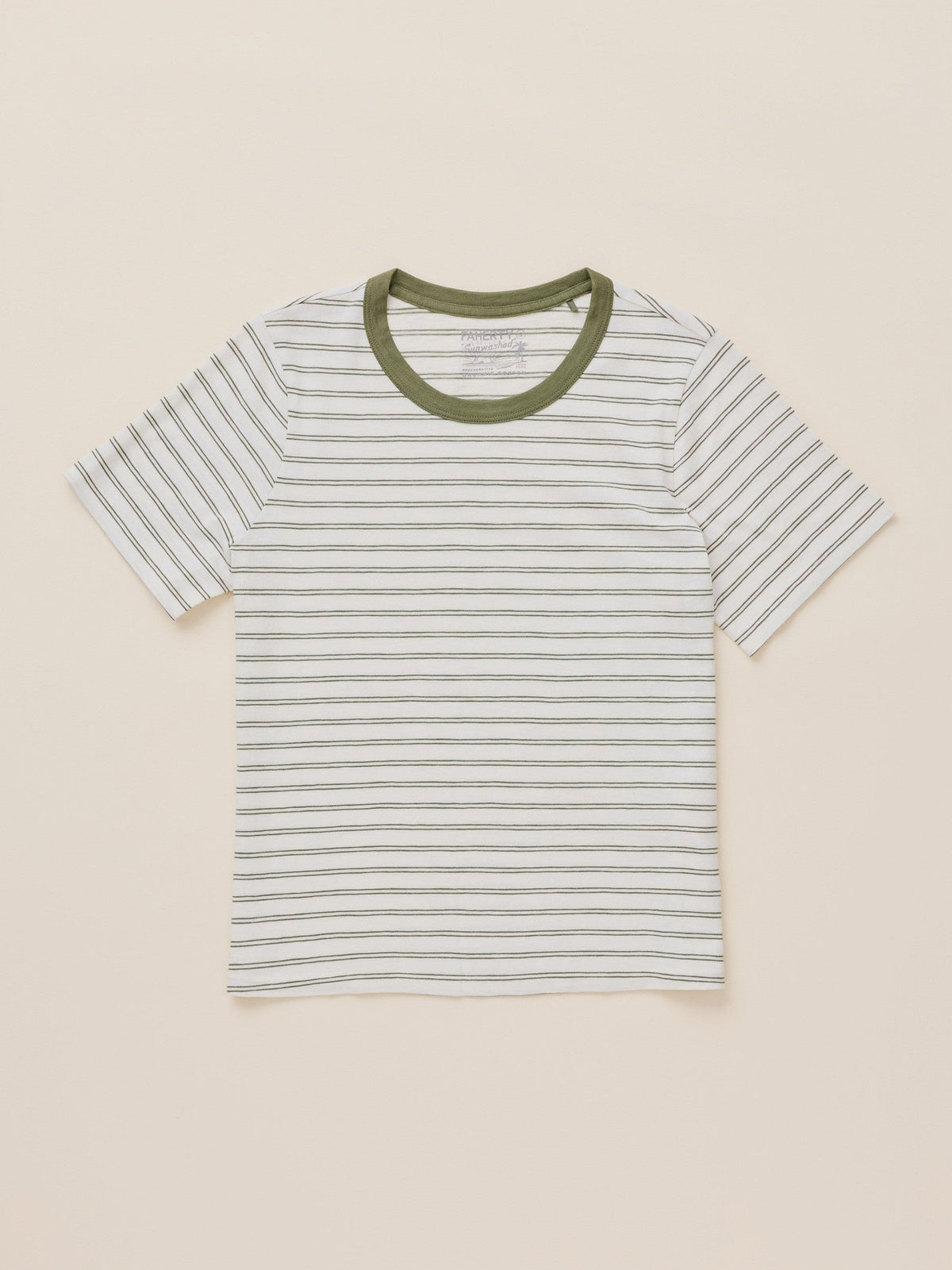 Sunwashed Regenerative Tee - Four Leaf Clover Mini Stripe