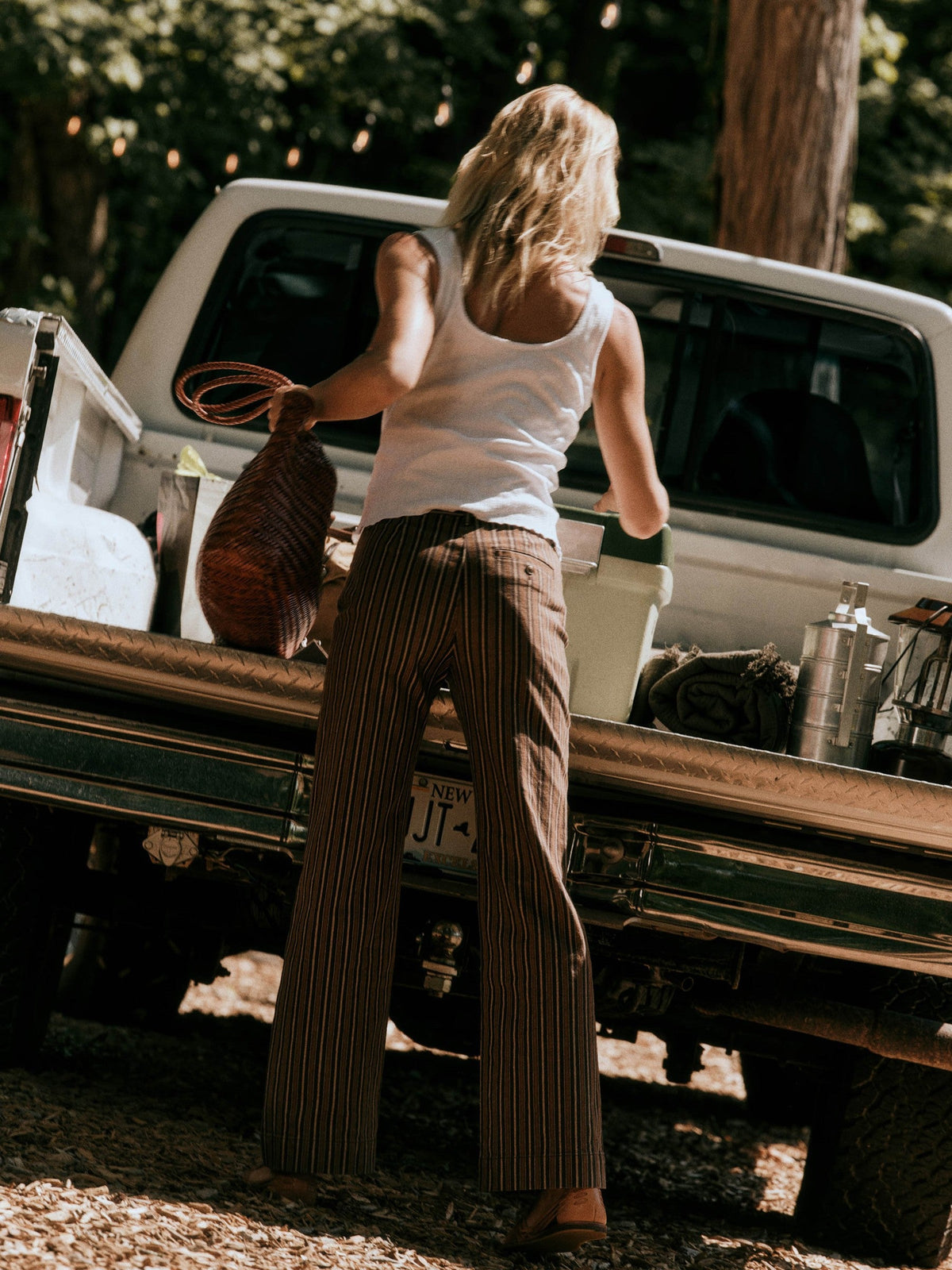 Twill Tide Slim Straight Pant - Maple Cove Stripe