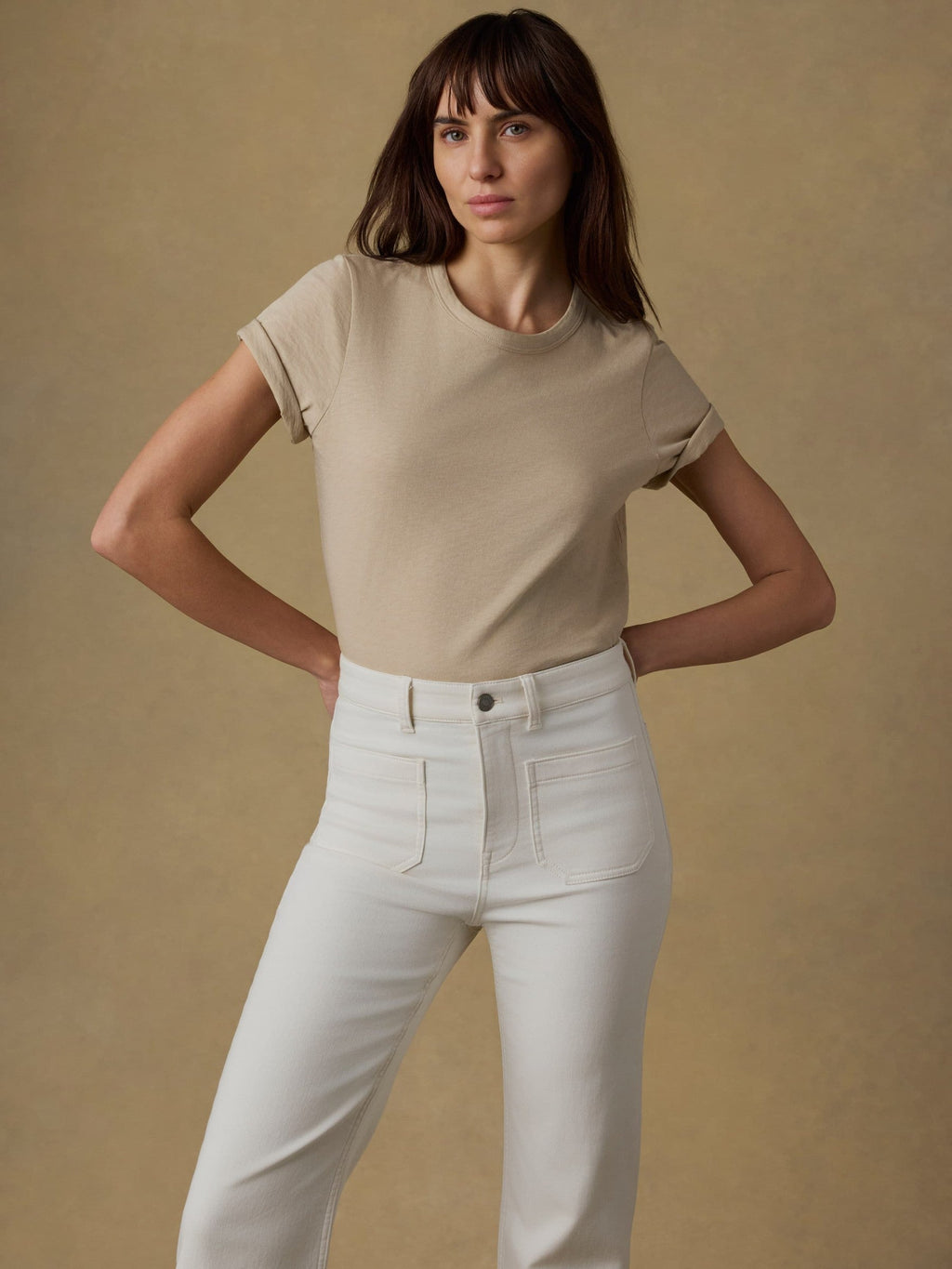 Sunwashed Regenerative Tee - White Pepper