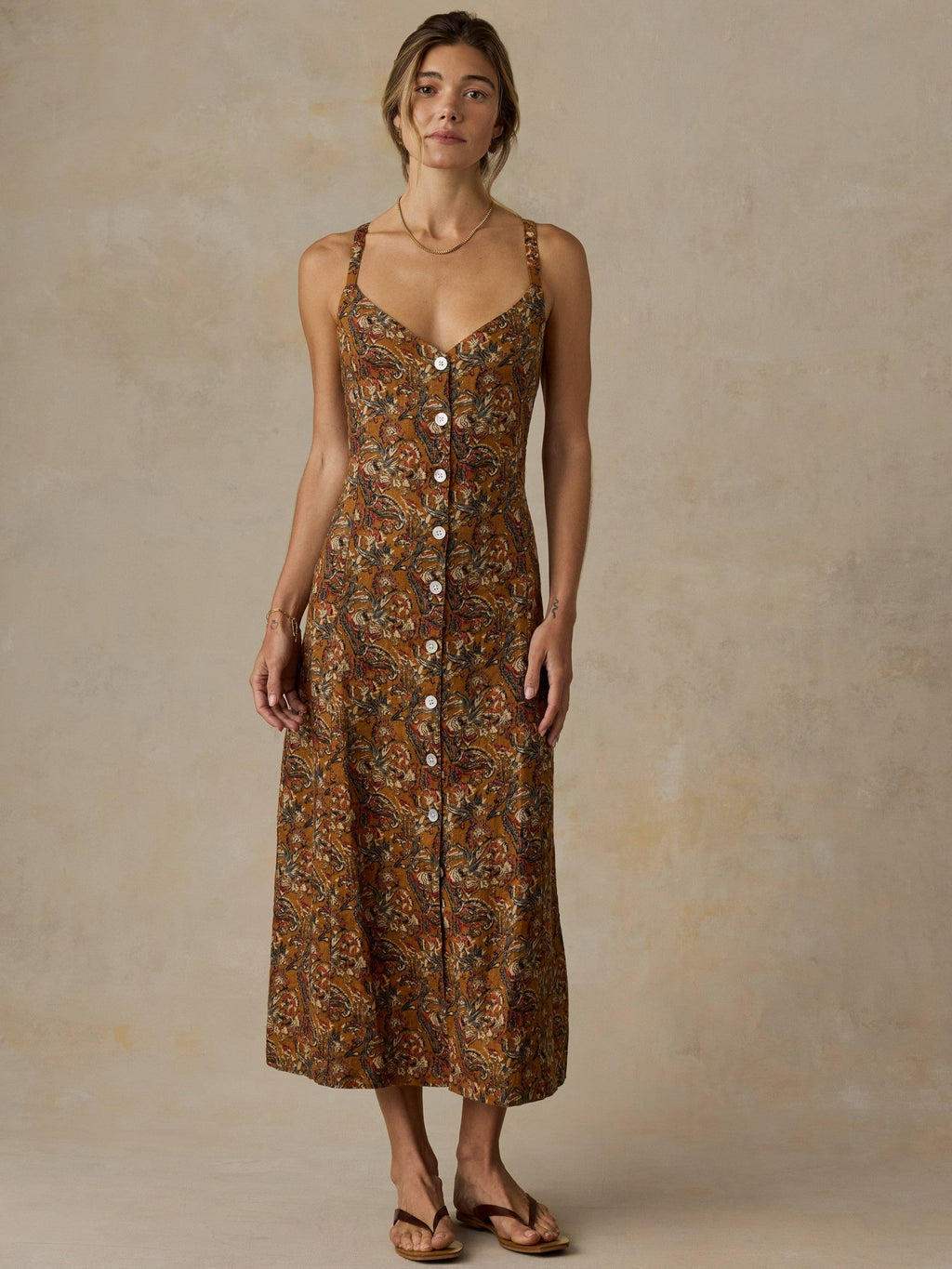 Linen Milo Dress - Victorian Garden
