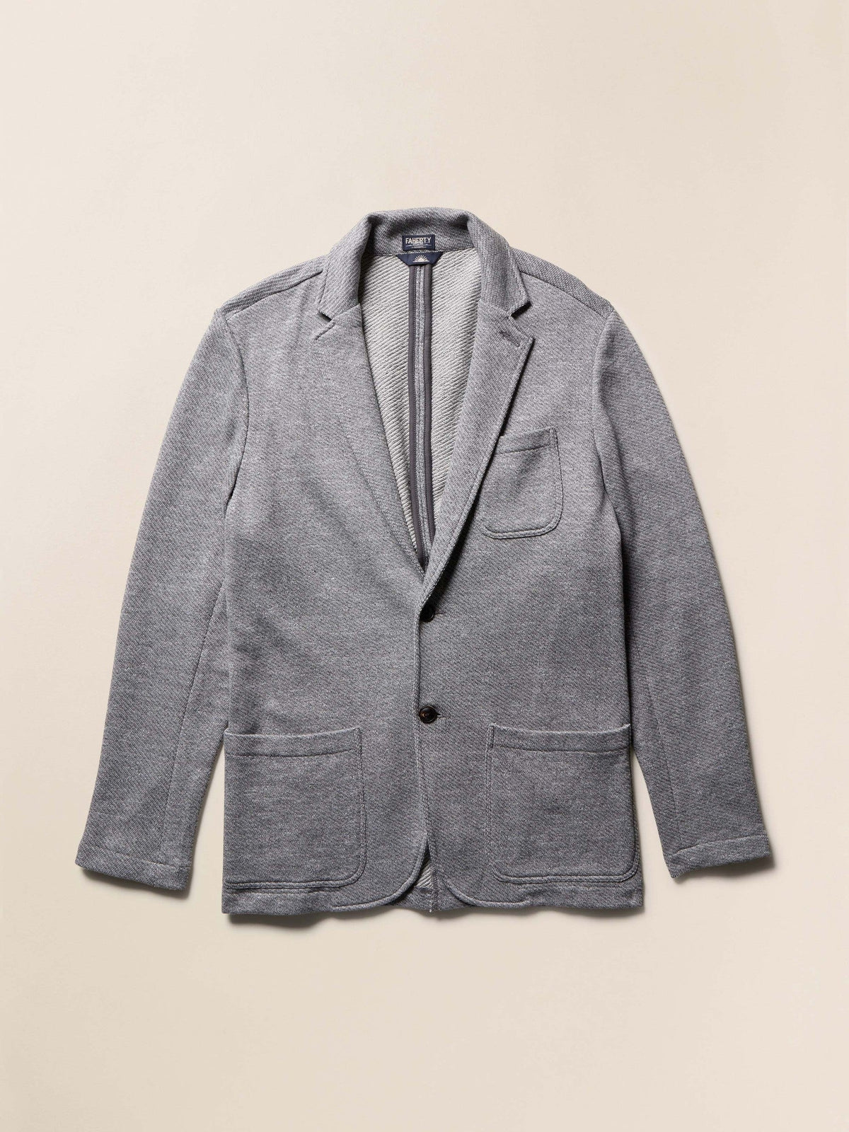 Inlet Knit Blazer - Medium Grey Melange