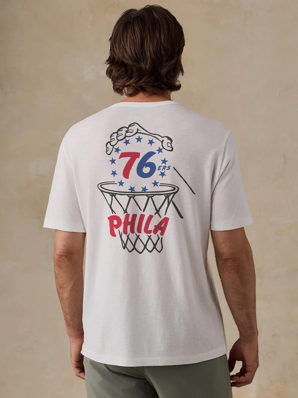 Philadelphia 76ers Sunwashed Tee - White