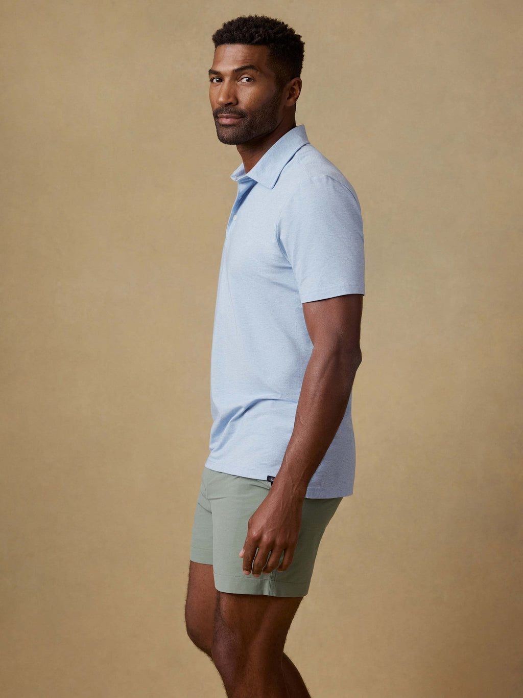 Short-Sleeve Movement Polo - Cardiff Blue Heather