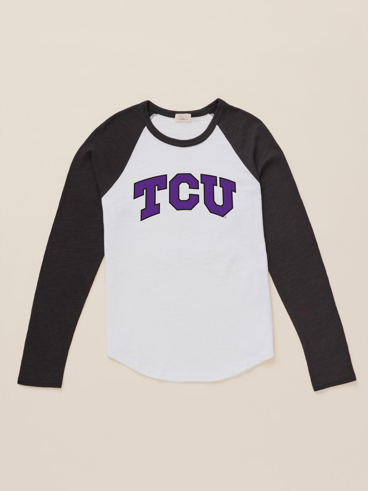 Texas Christian University Sunwashed Organic Raglan Long-Sleeve - Black Beauty