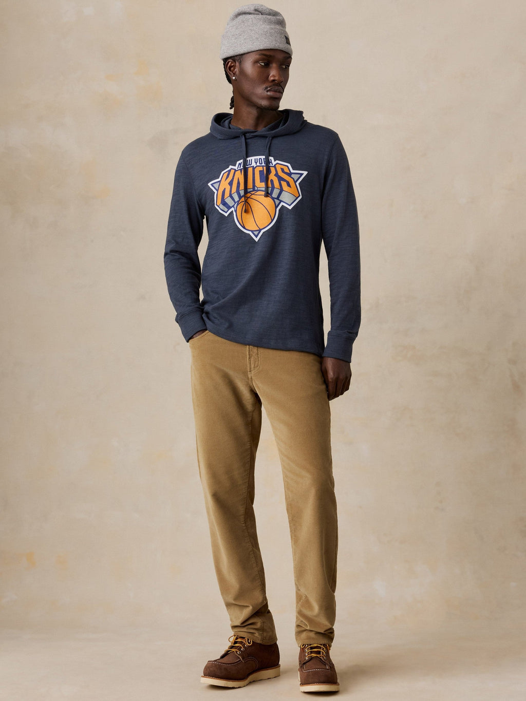 NY Knicks Sunwashed Organic Hoodie - Blue Nights
