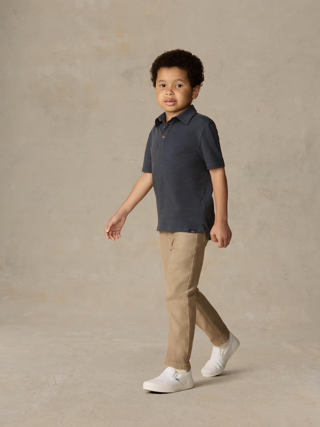 Little Kids Sunwashed Tee Polo - Dune Navy