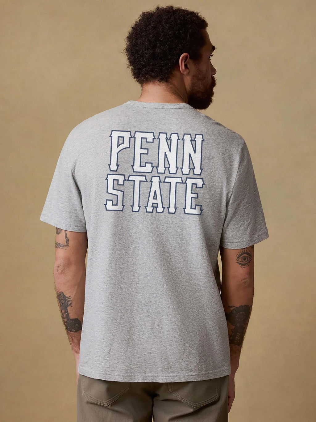Penn State Sunwashed Regenerative Pocket Tee - Granite Heather