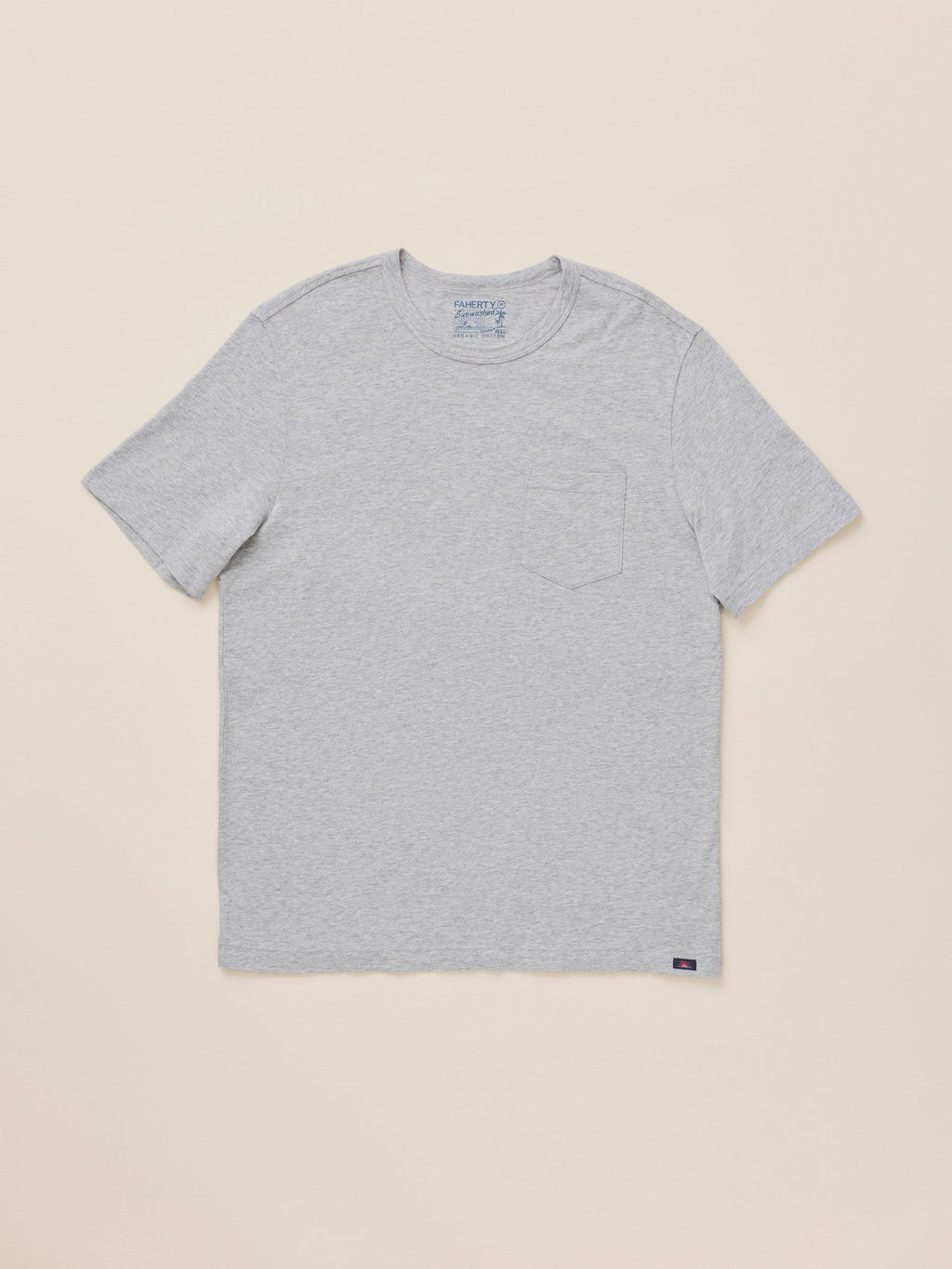 Sunwashed Regenerative Pocket Tee - Granite Heather