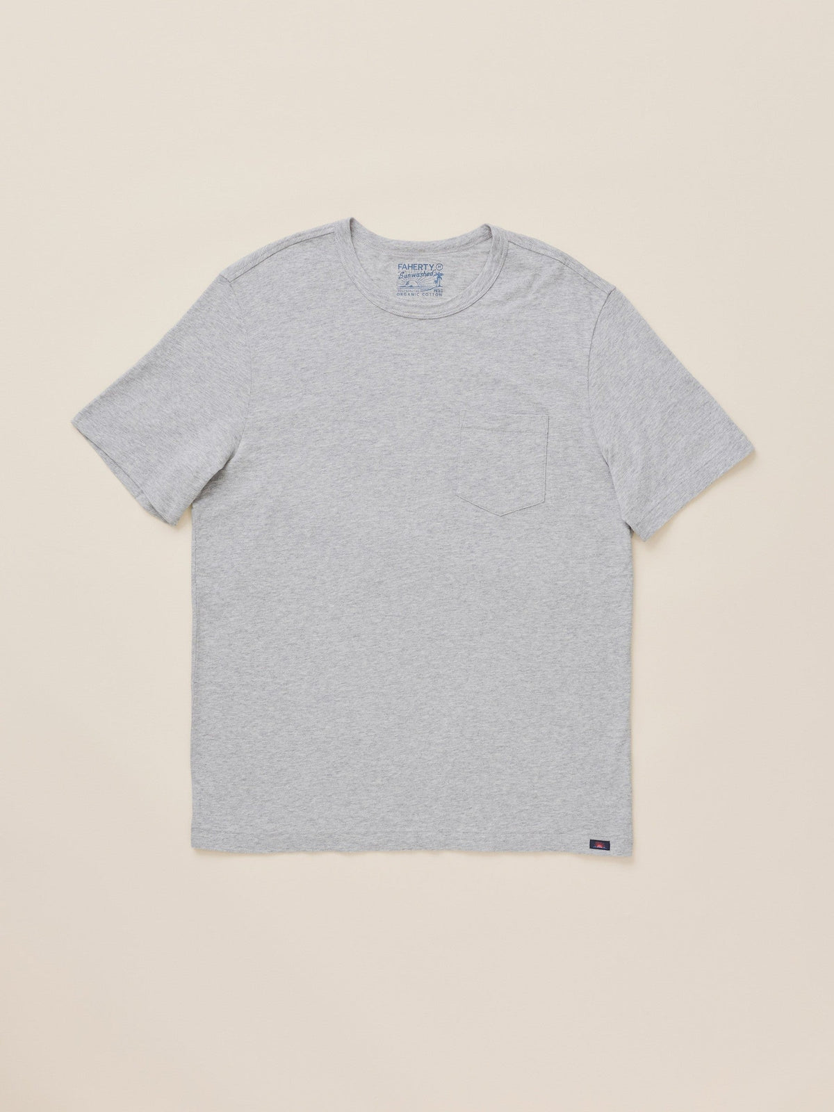 Sunwashed Regenerative Pocket Tee - Granite Heather