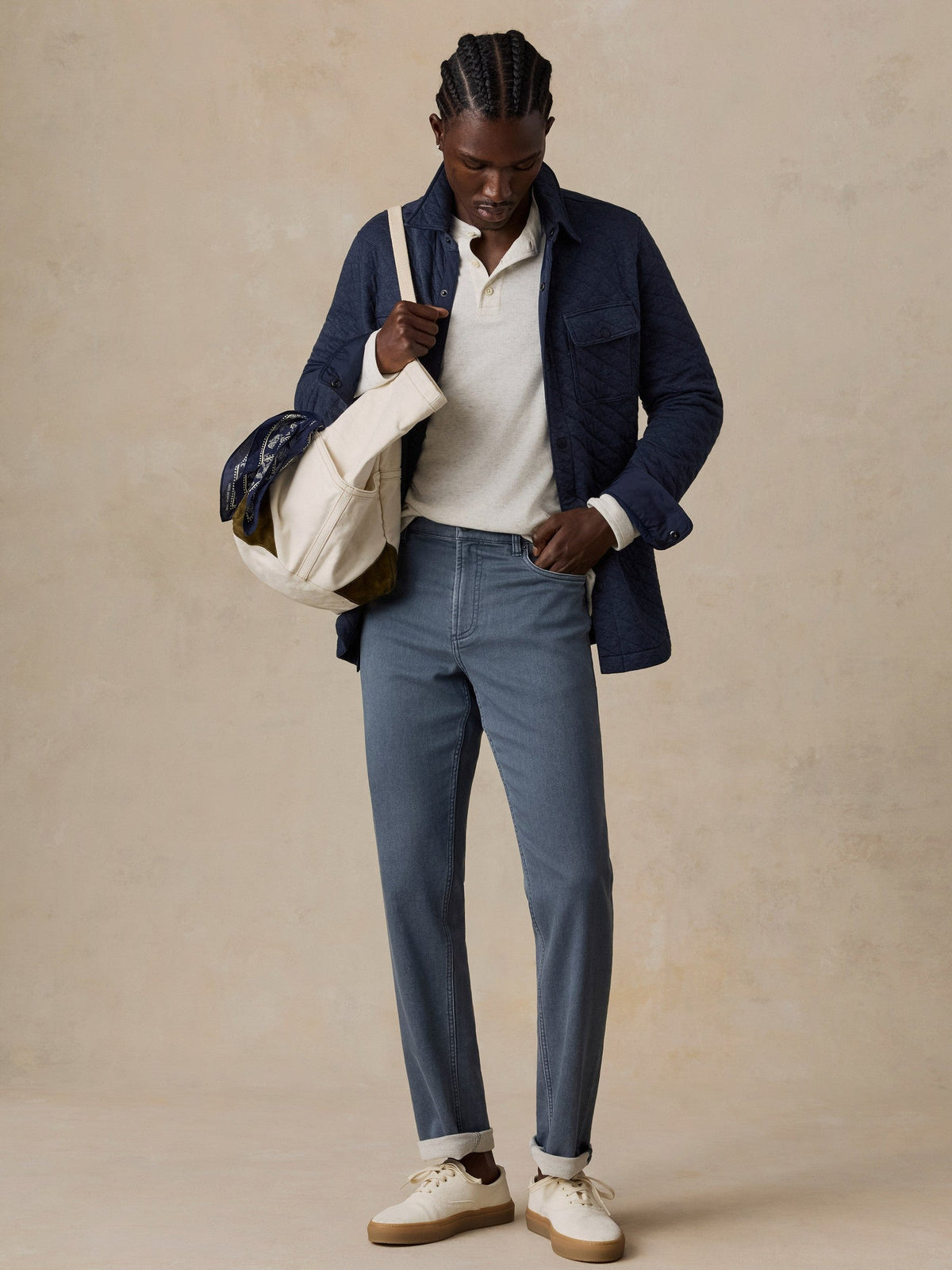 Stretch Terry 5-Pocket Pant - Dark Slate