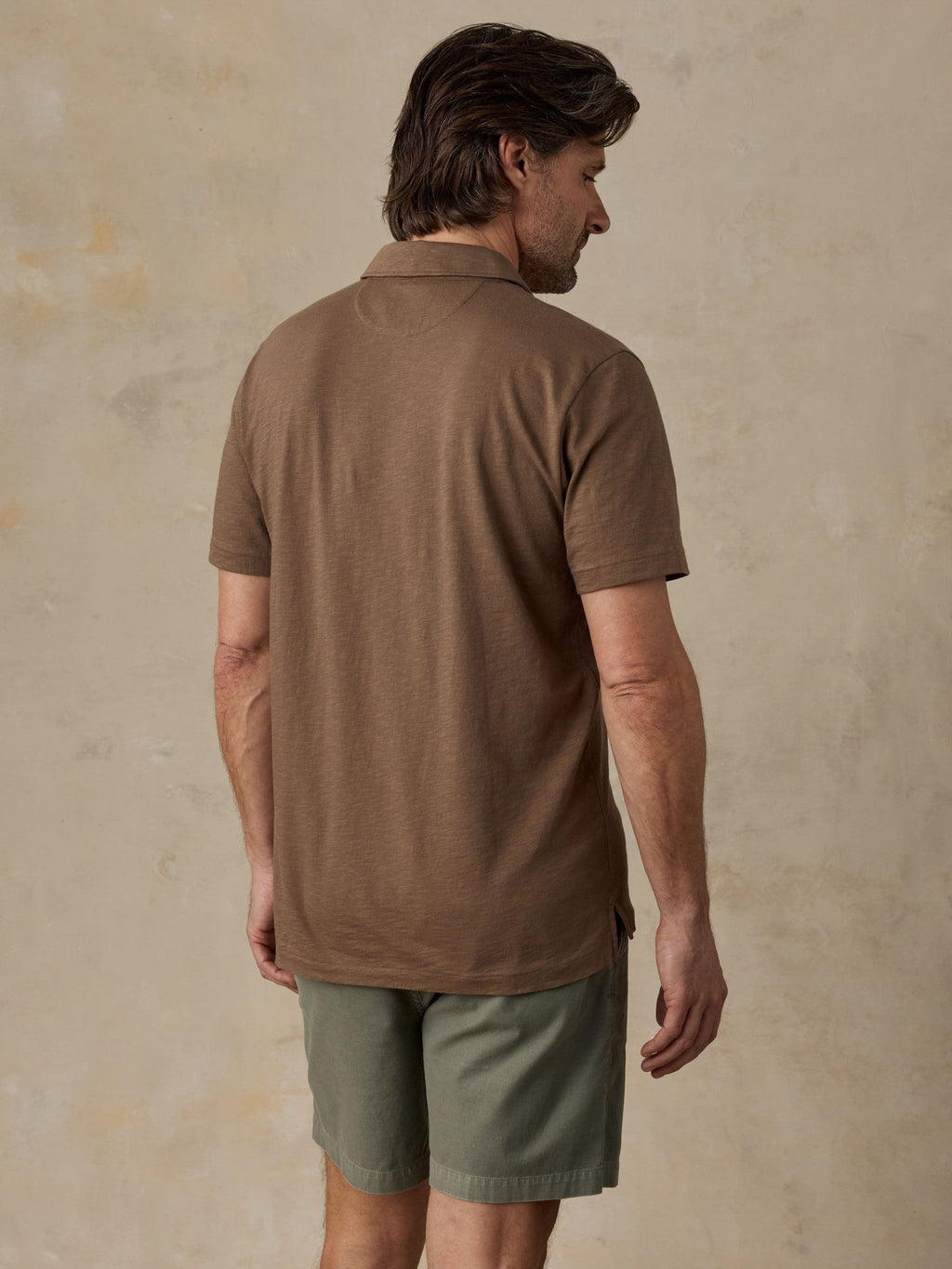 Sunwashed Tee Polo - Island Brown
