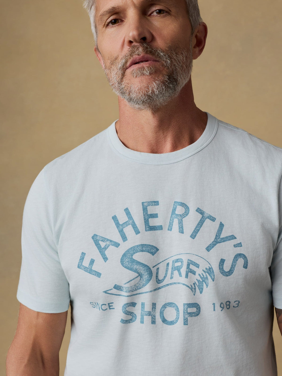 Surf Shop Sunwashed Regenerative Tee - Sky