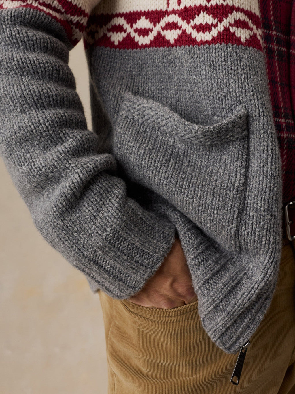 Winter Zip Cardigan - Cranberry Peak Snowfall