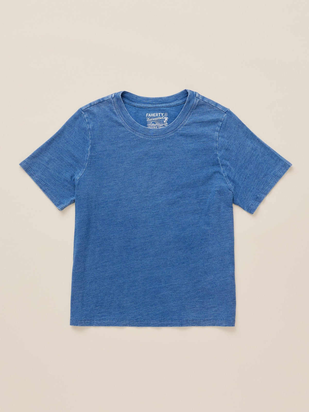 Sunwashed Regenerative Tee - Medium Indigo Wash