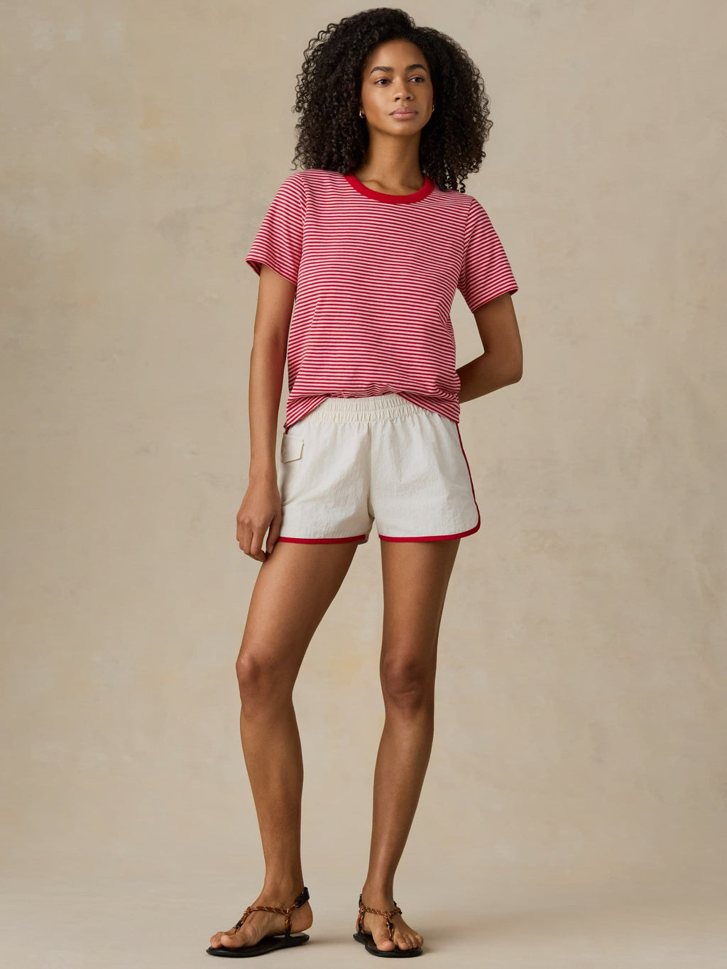 Sunwashed Regenerative Tee - Fuchsia Stripe