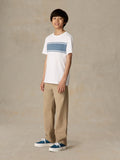 Big Kids Sunwashed Surf Striped Tee - White Surf Stripe