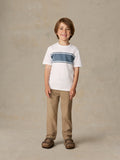 Little Kids Sunwashed Surf Striped Tee - White Surf Stripe