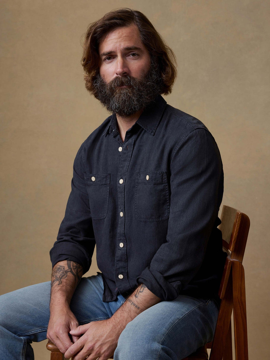 Tried & True Chambray Workshirt - Durango Black