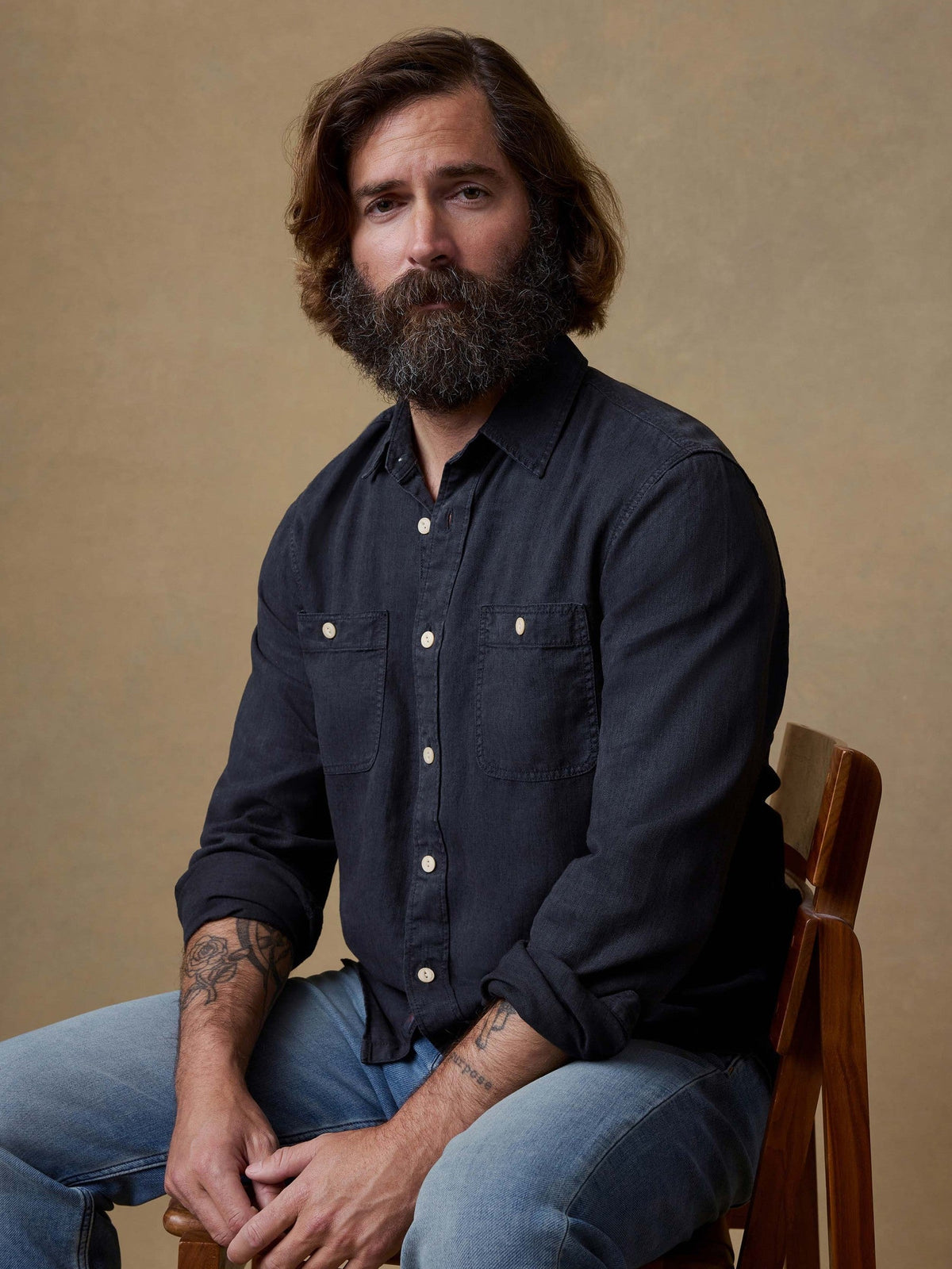 Tried & True Chambray Workshirt - Durango Black