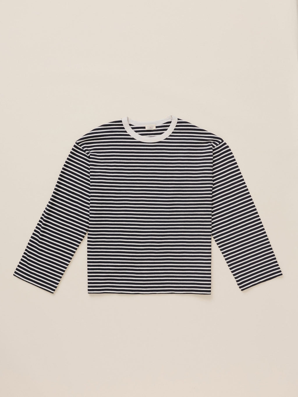 Sunwashed Long-Sleeve Retro Tee - Inkwell Stripe