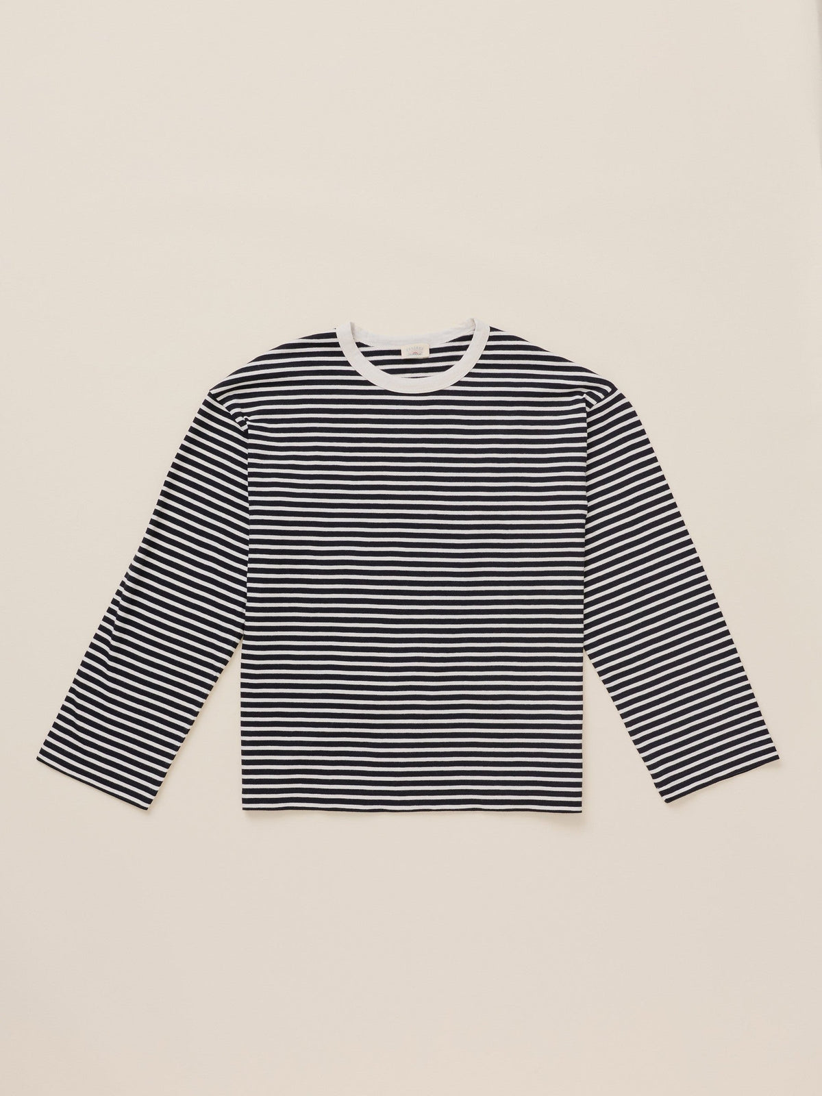 Sunwashed Long-Sleeve Retro Tee - Inkwell Stripe