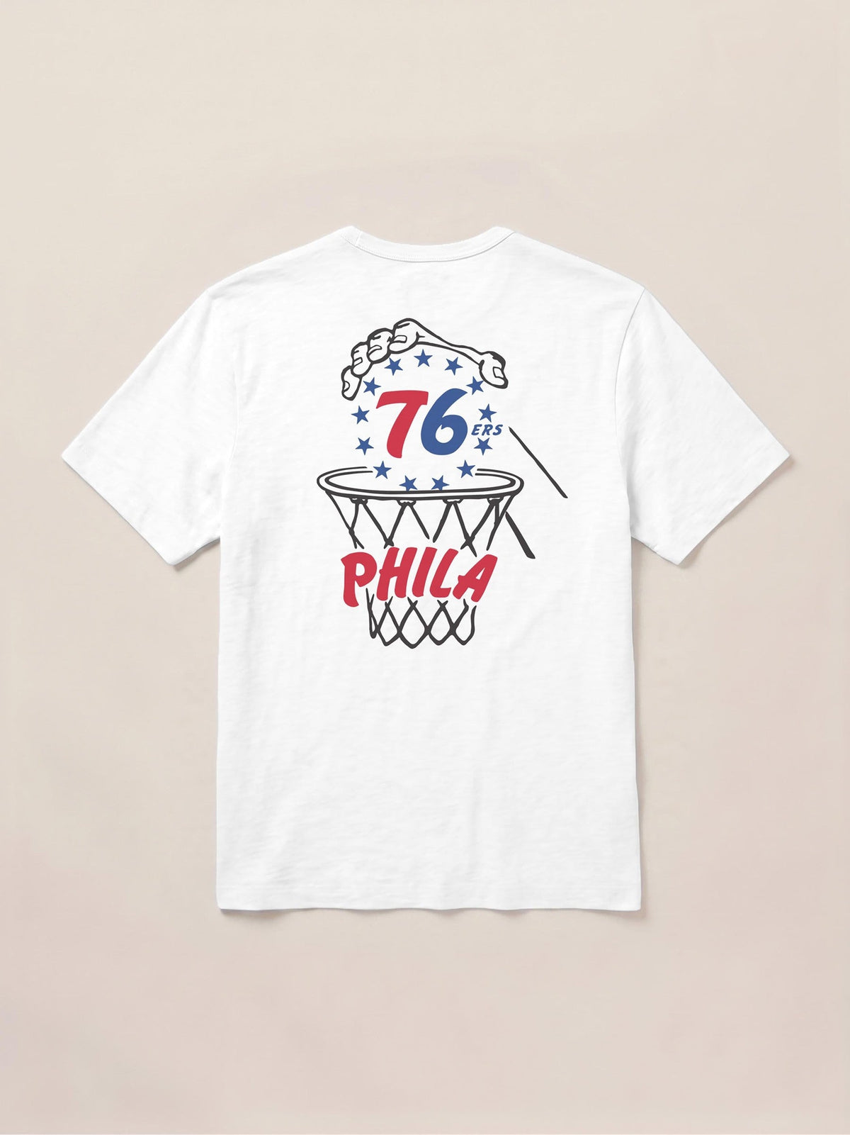 Philadelphia 76ers Sunwashed Tee - White