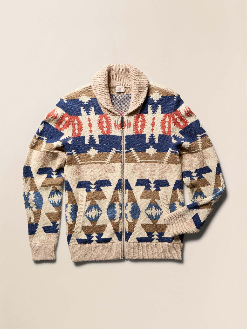 Thunder Voice Eagle Cardigan - Sand Four Eagles