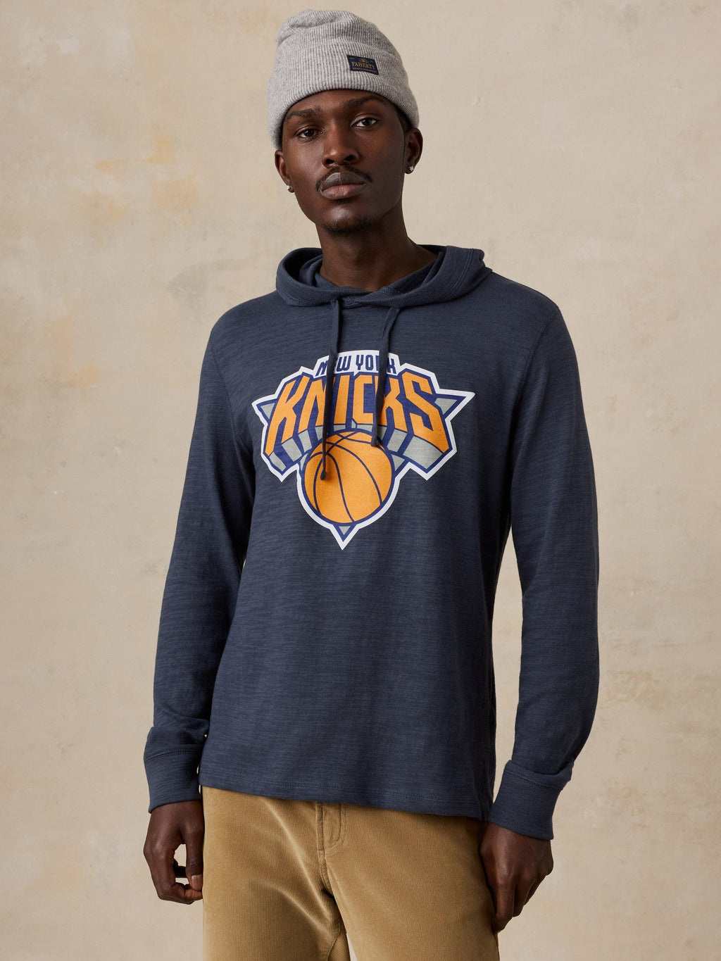 NY Knicks Sunwashed Organic Hoodie - Blue Nights