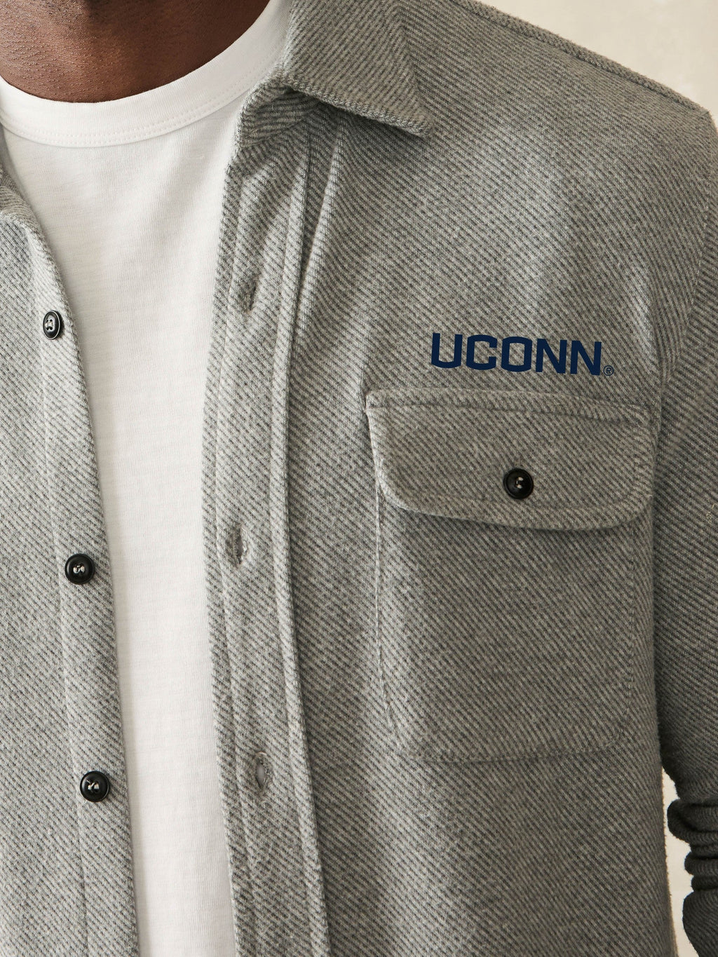 University Of Connecticut Legend Sweater Shirt - Fossil Grey Twill