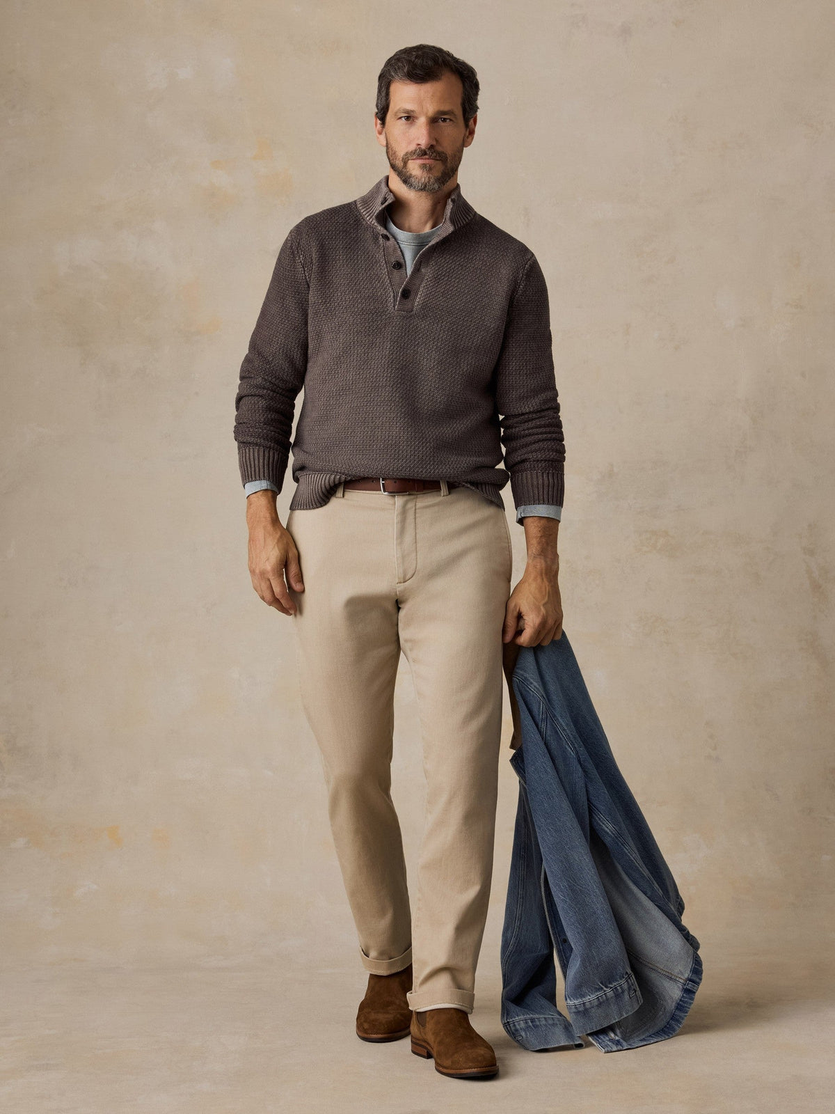 Sunwashed Dockside Quarter Button - Coast Brown