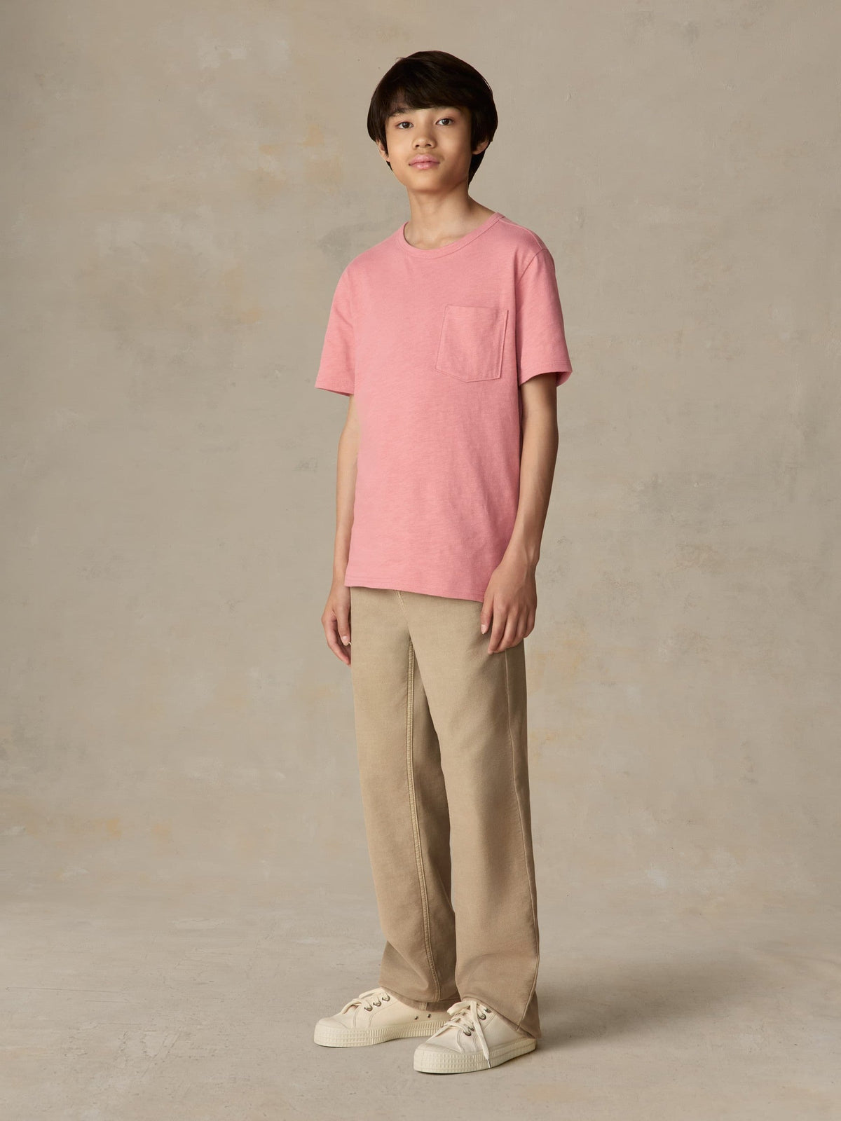Big Kids Sunwashed Regenerative Pocket Tee - Faded Flag