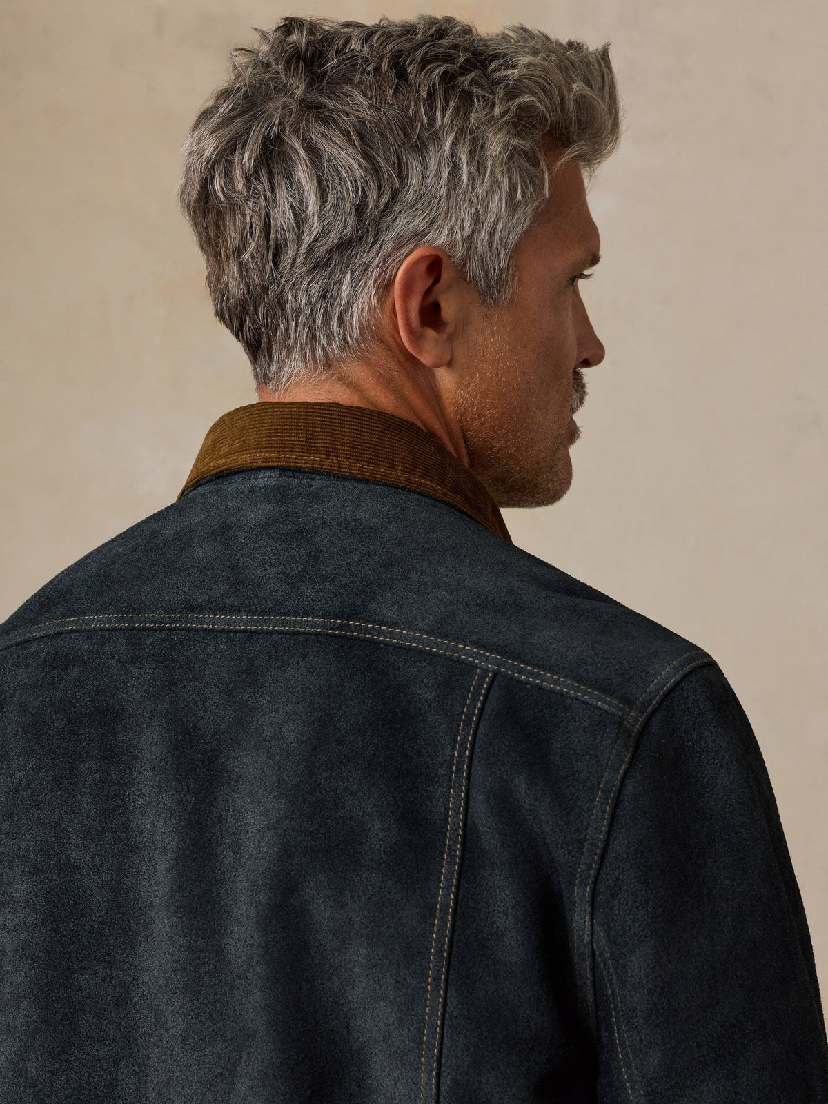 Suede Trucker - Midnight Azure