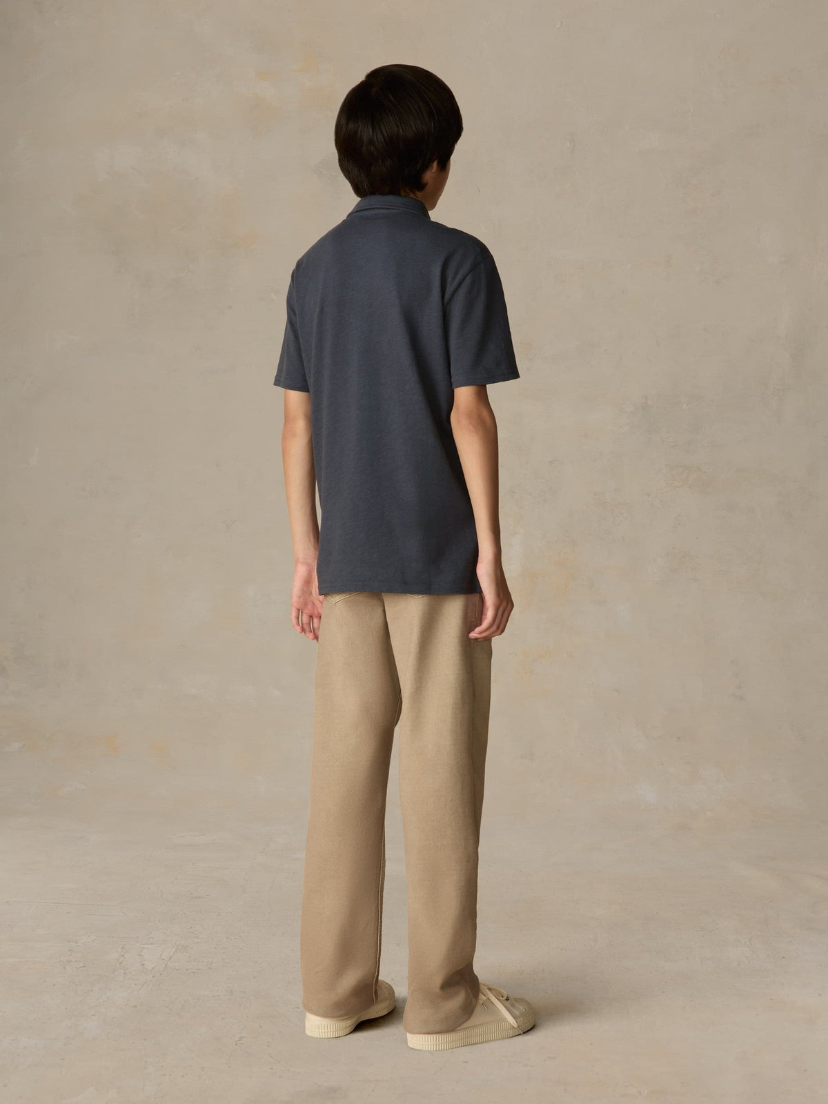 Big Kids Sunwashed Tee Polo - Dune Navy