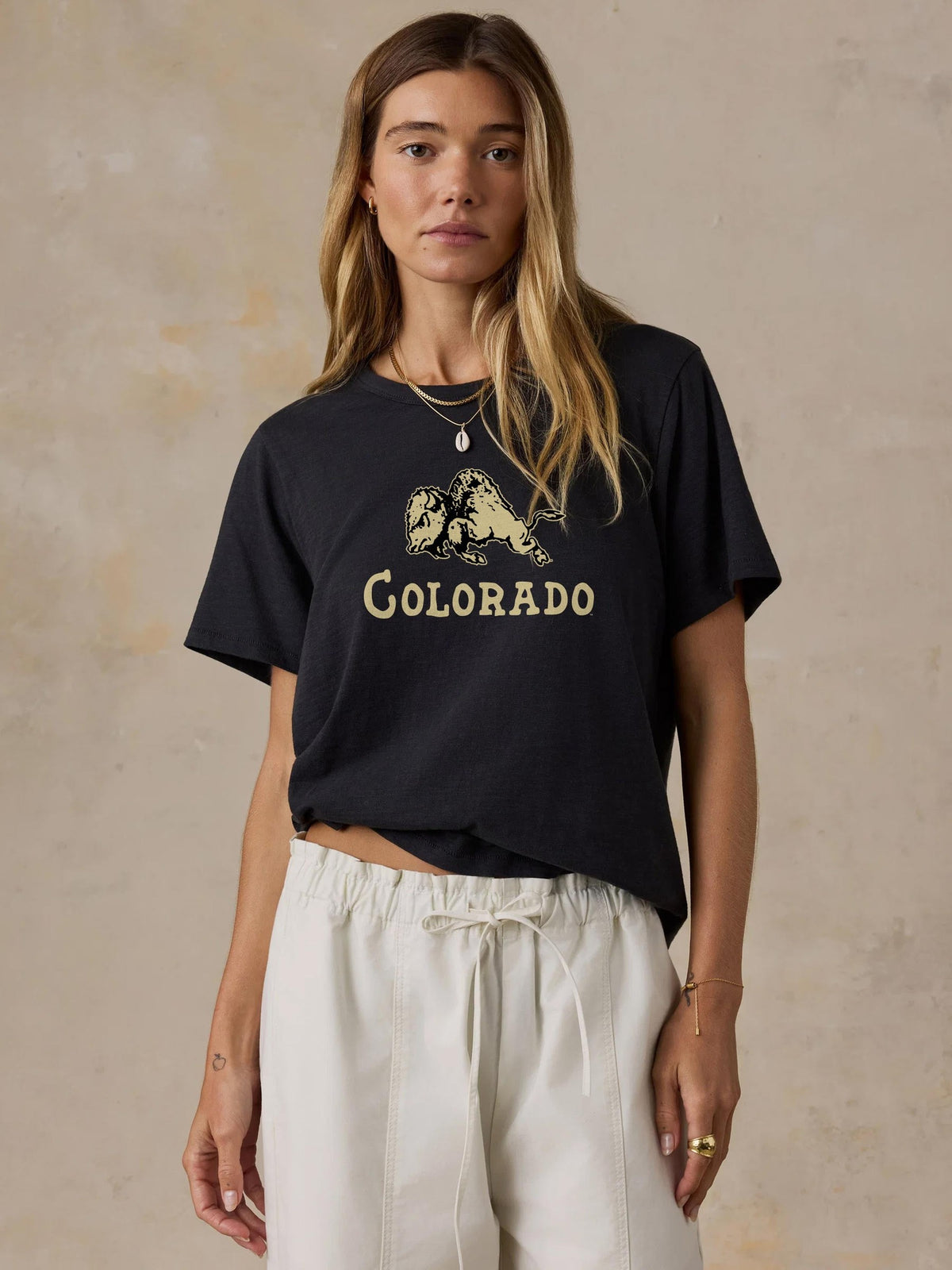 University of Colorado Sunwashed Regenerative Tee - Washed Black