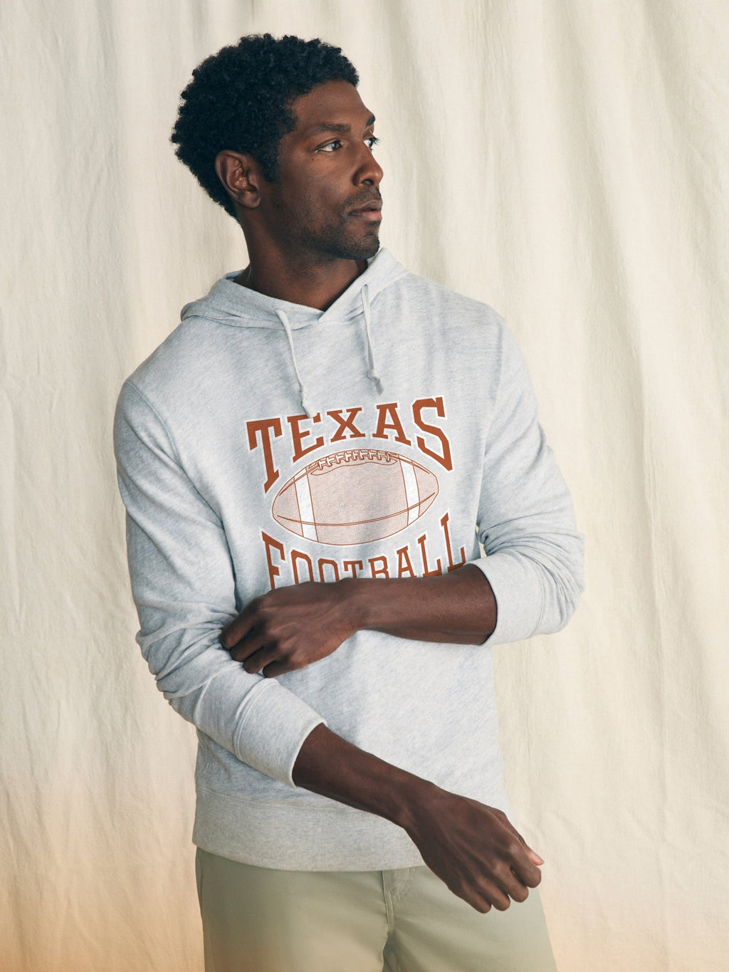 University of Texas Sunwashed Organic Hoodie - Light Heather Grey