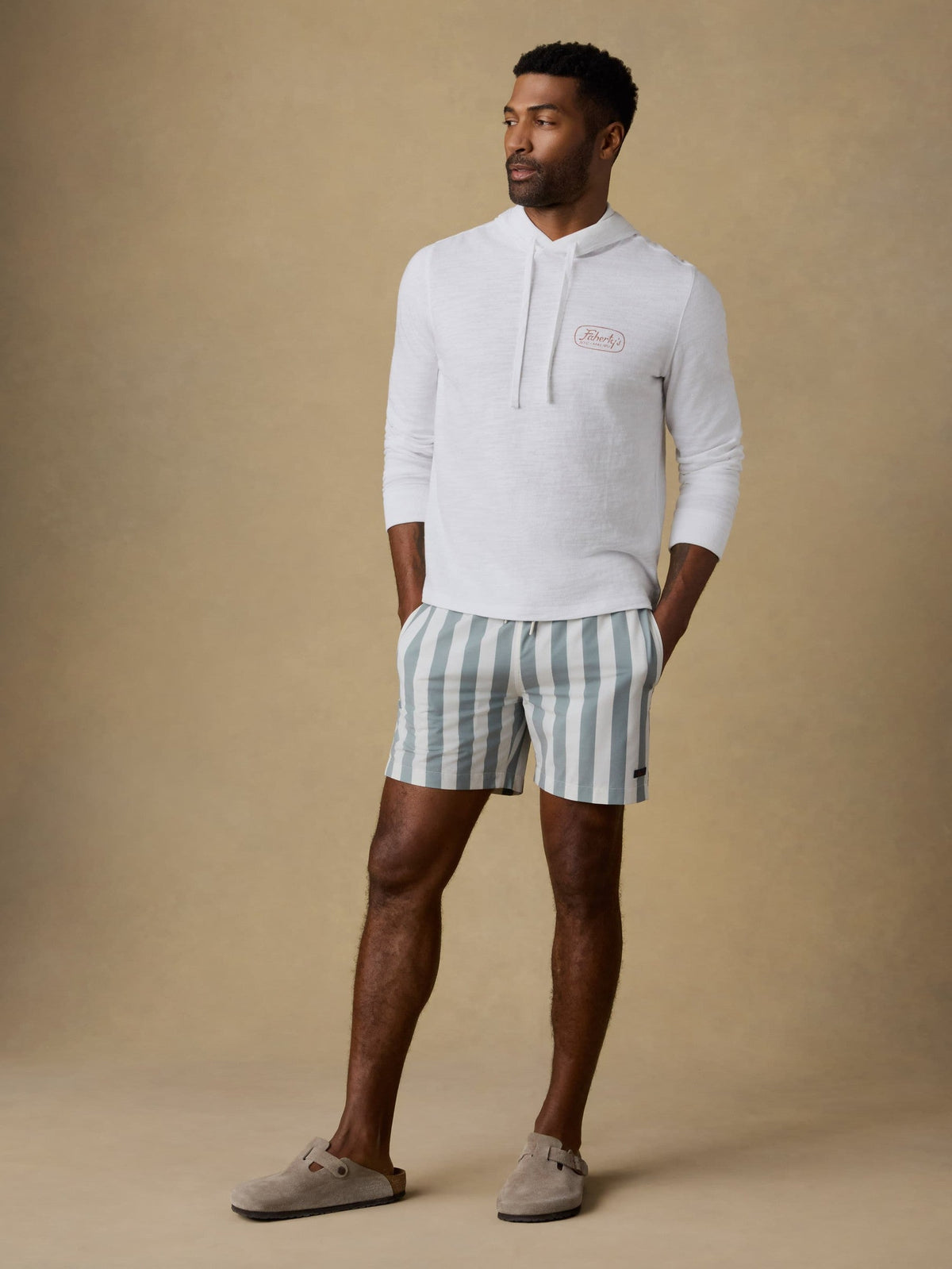 All Day Trunk (6") - Sage Awning Stripe