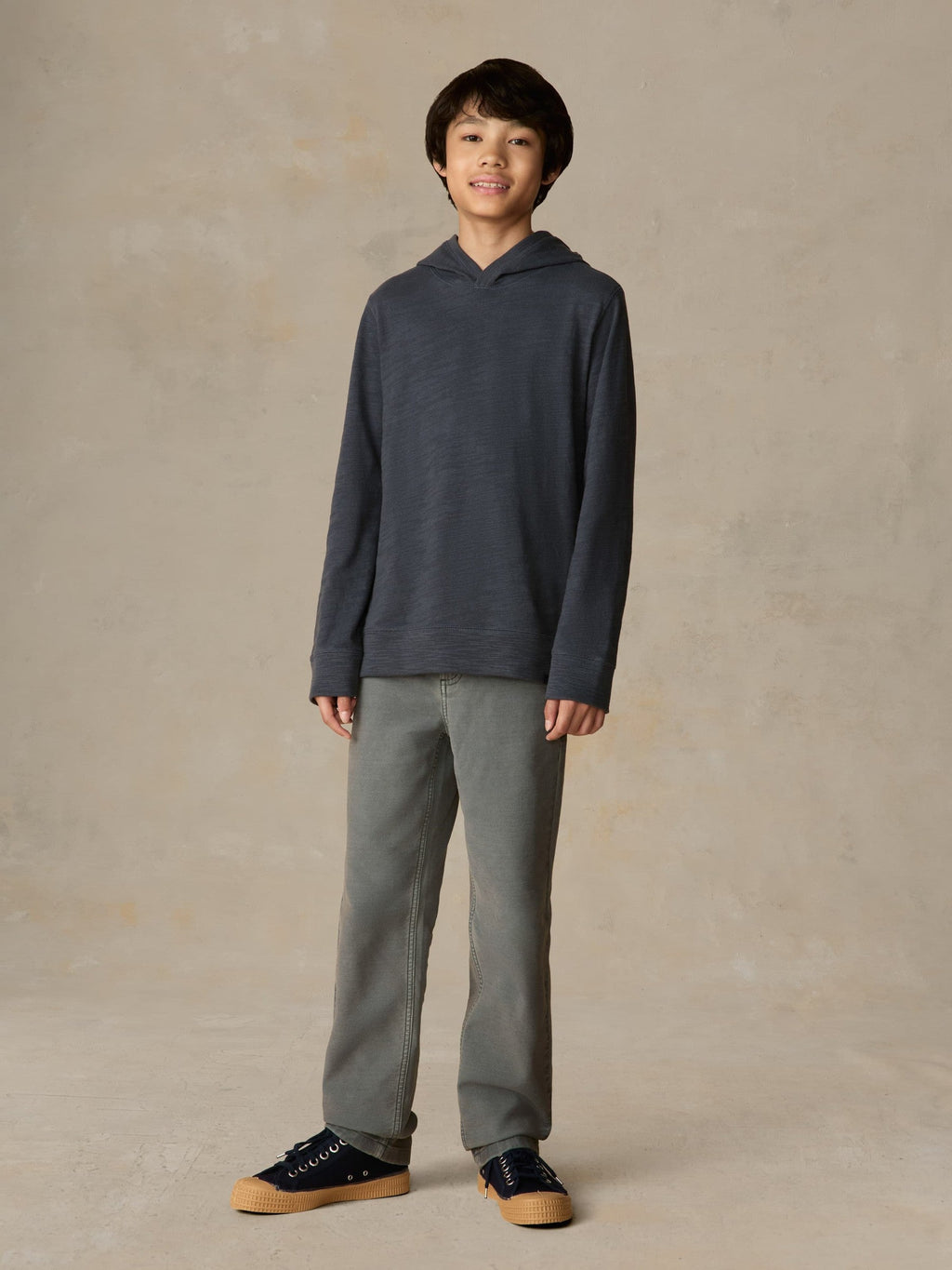 Big Kids Sunwashed Organic Hoodie - Blue Nights