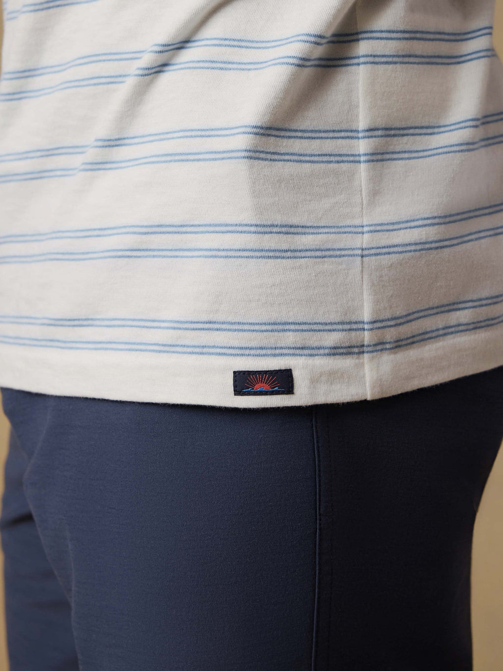 Sunwashed Tee - Clear Sky Stripe