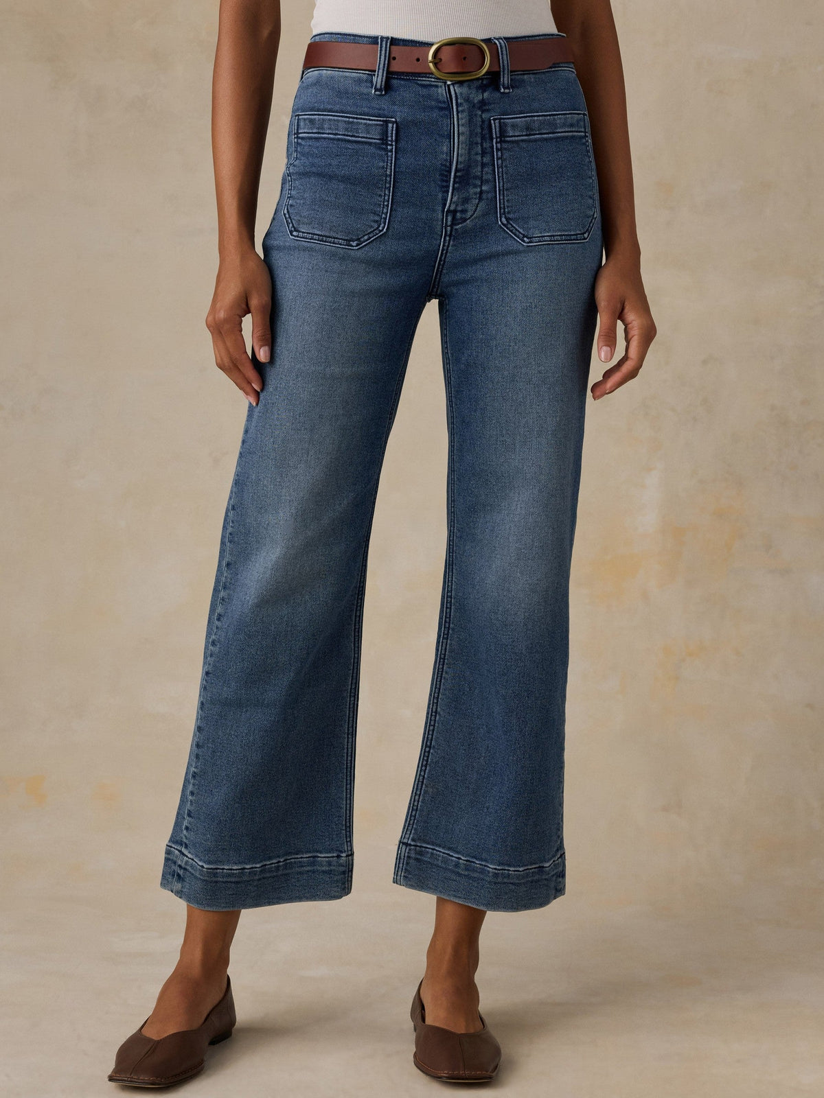 Stretch Terry Patch Pocket Ankle Pant - Riverton