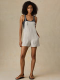 Sun Strider Linen Romper - Flax